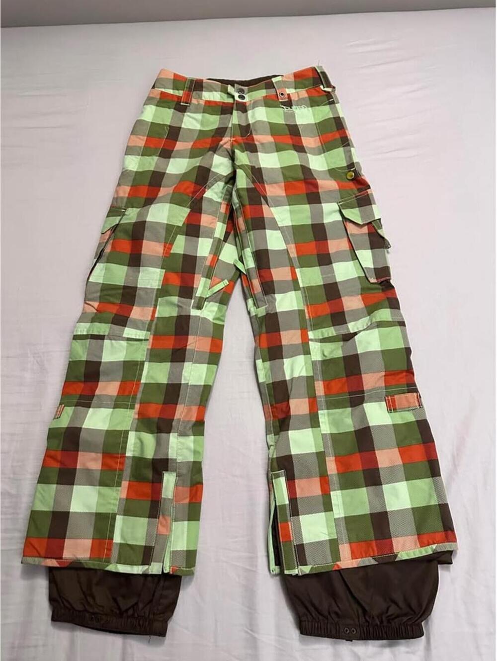 Burton Plaid Stow Cargo Pants Snow Pants Womens Size XS Used Like New $30